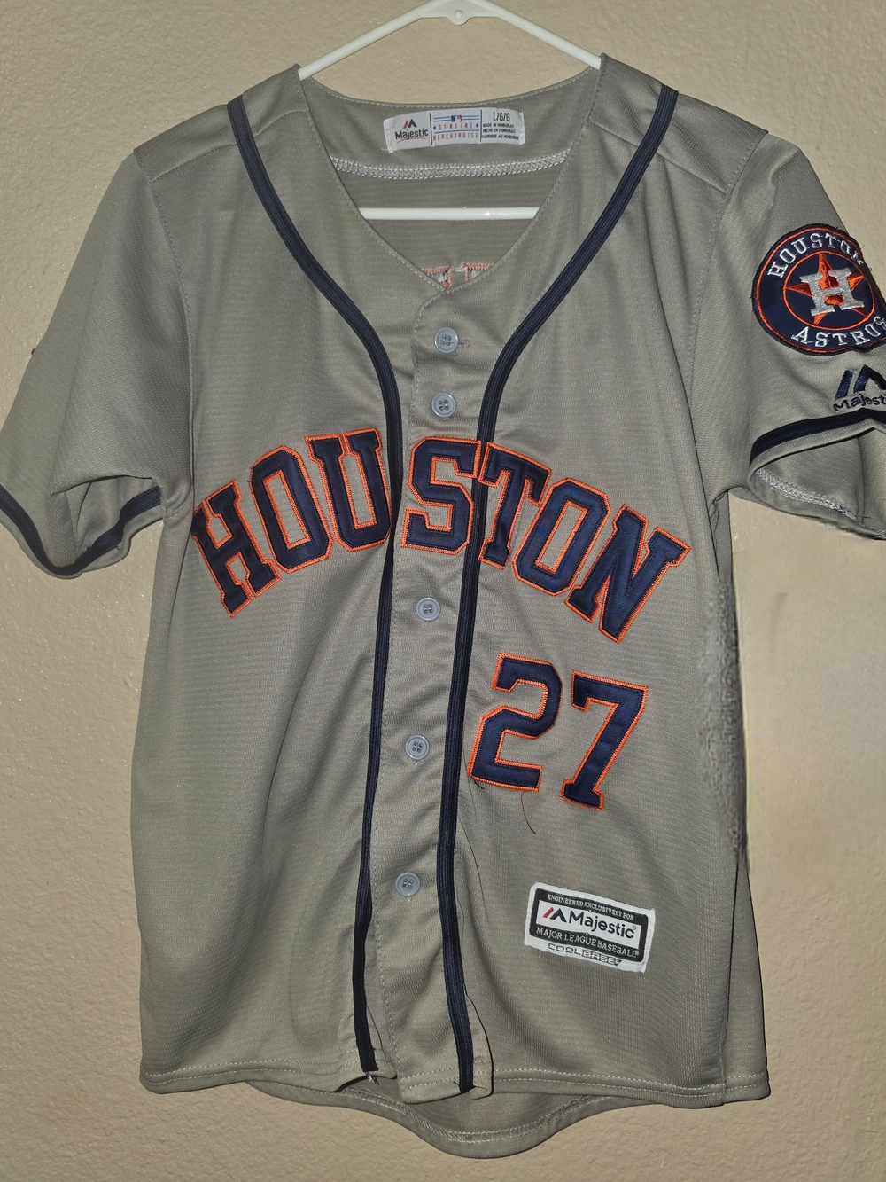 Majestic Houston Astros Youth Jersey - Gray with Navy & Orange